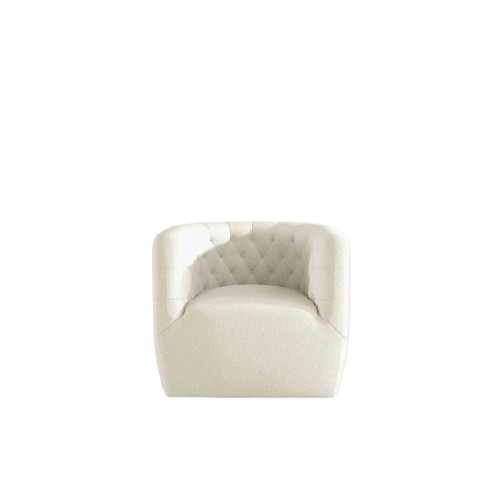Delaney Cream Boucle Swivel Chair