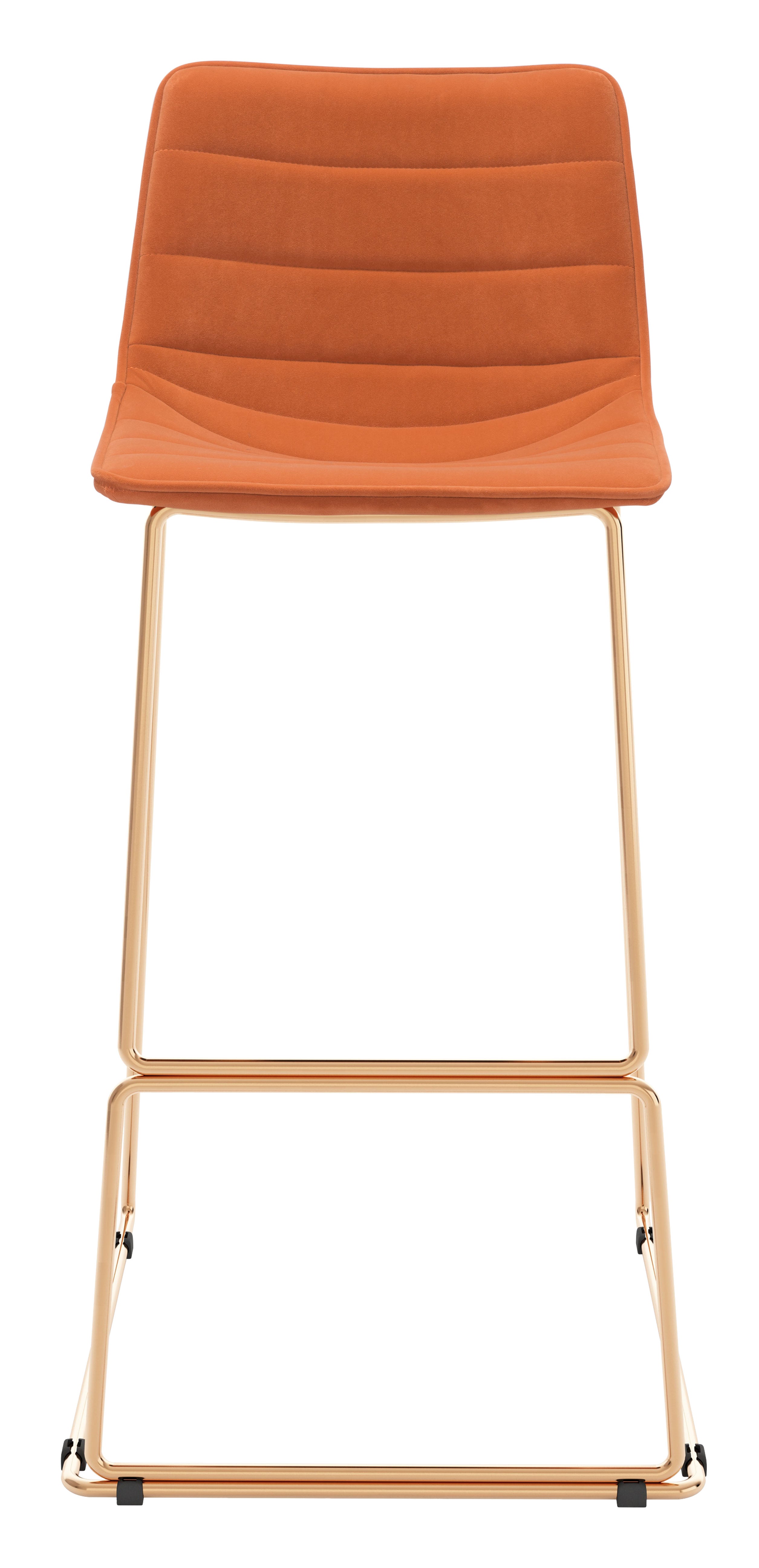 Adele Barstool (Set of 2) Orange & Gold