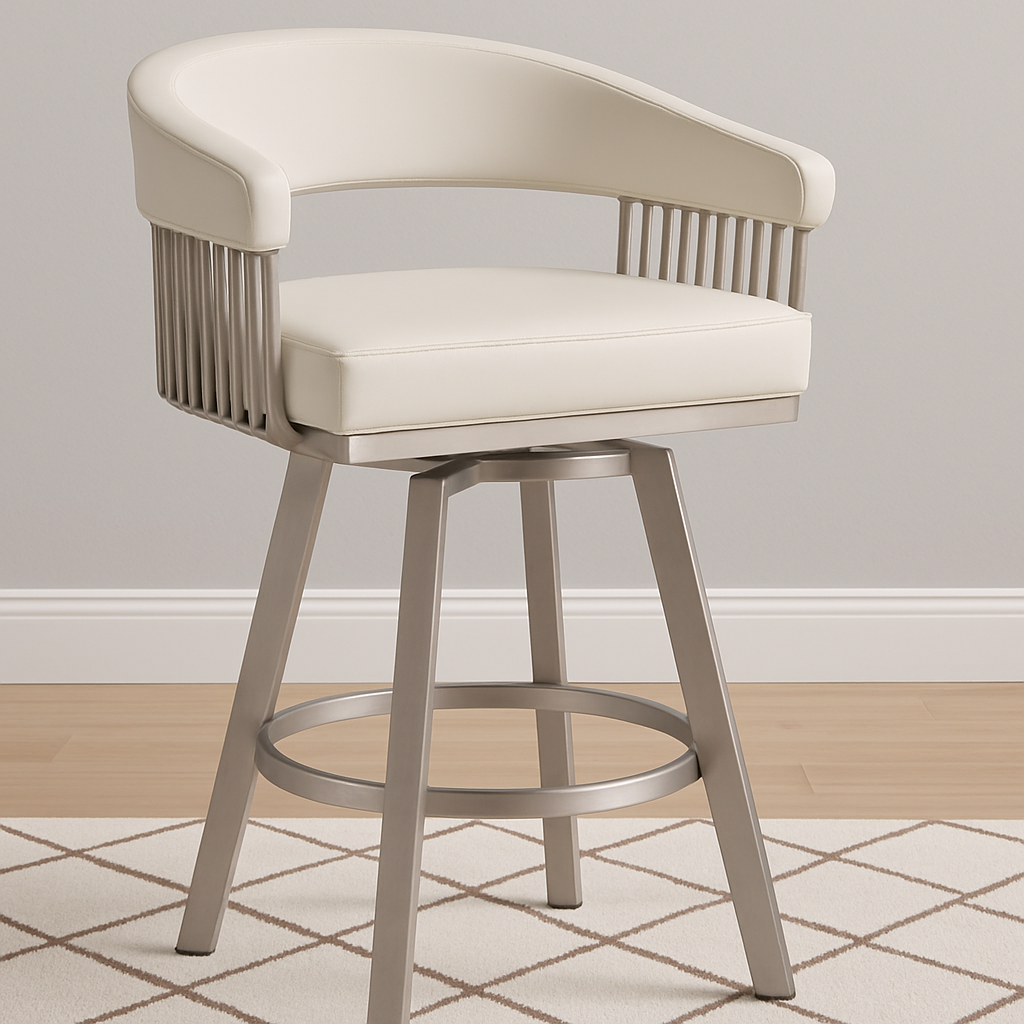 Bantry Swivel Barstool: Premium Deco-Glam Statement Seating