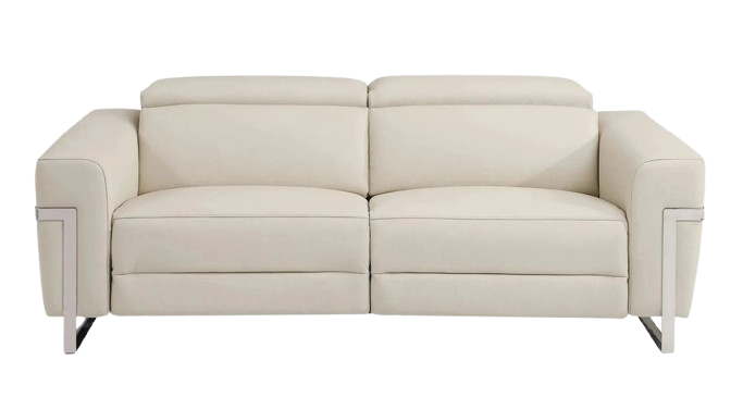 Global United Top Grain Italian Leather Sofa with Power Recliner