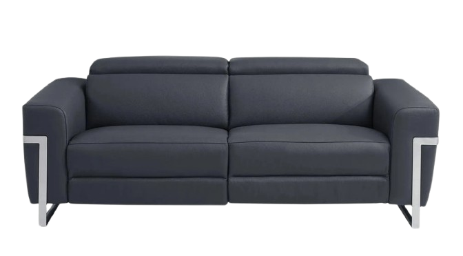 Global United Top Grain Italian Leather Sofa with Power Recliner