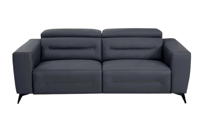 Global United Top Grain Italian Leather Sofa with Power Recliner