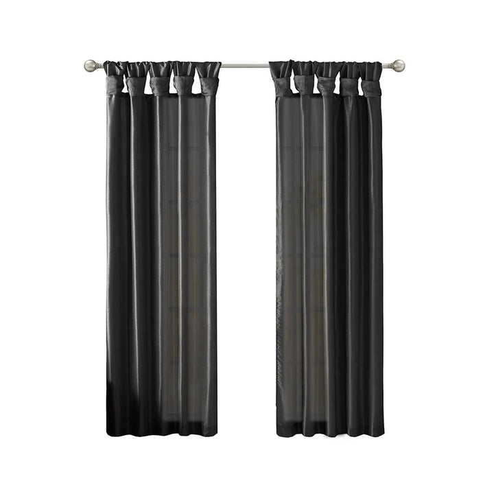 Twist Tab Lined Window Curtain Panel(Only 1 Pc Panel)