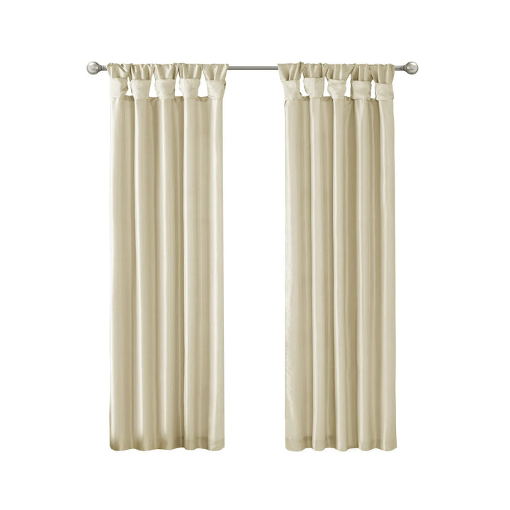 Twist Tab Lined Window Curtain Panel(Only 1 Pc Panel)