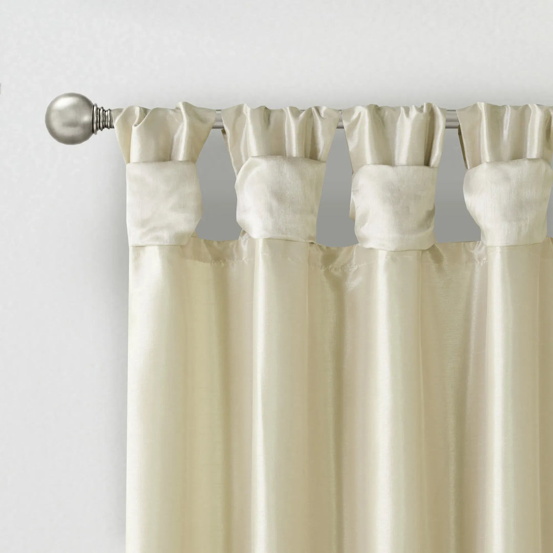 Twist Tab Lined Window Curtain Panel(Only 1 Pc Panel)