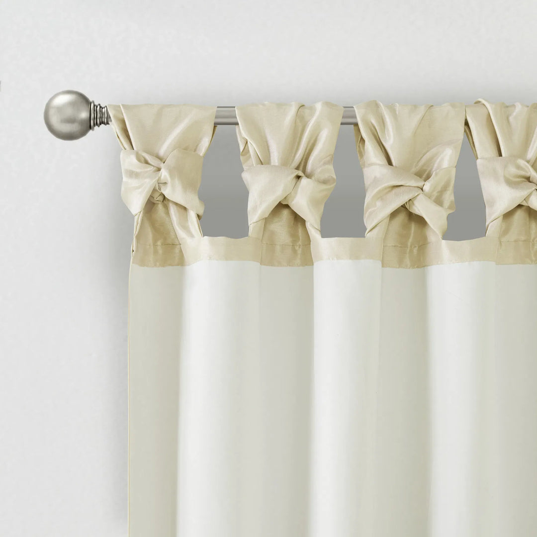 Twist Tab Lined Window Curtain Panel(Only 1 Pc Panel)