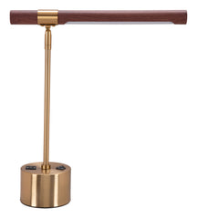 Kippy Table Lamp Brown & Brass