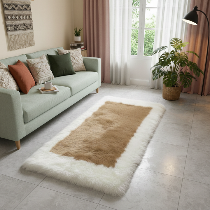 Soft & Fluffy Sheepskin Rug – Non-Slip, Machine Washable Faux Fur Carpet for Bedroom & Living Room | Trufairs