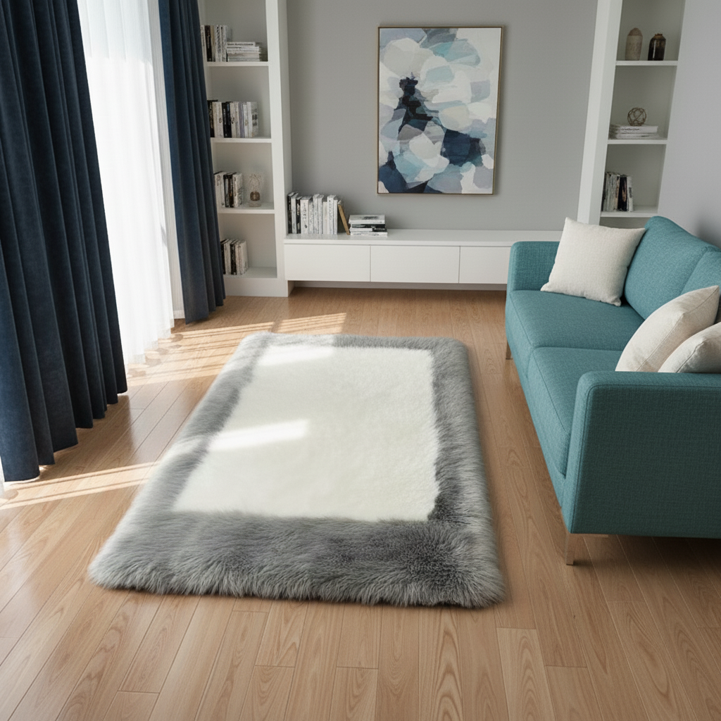 Soft & Fluffy Sheepskin Rug – Non-Slip, Machine Washable Faux Fur Carpet for Bedroom & Living Room | Trufairs