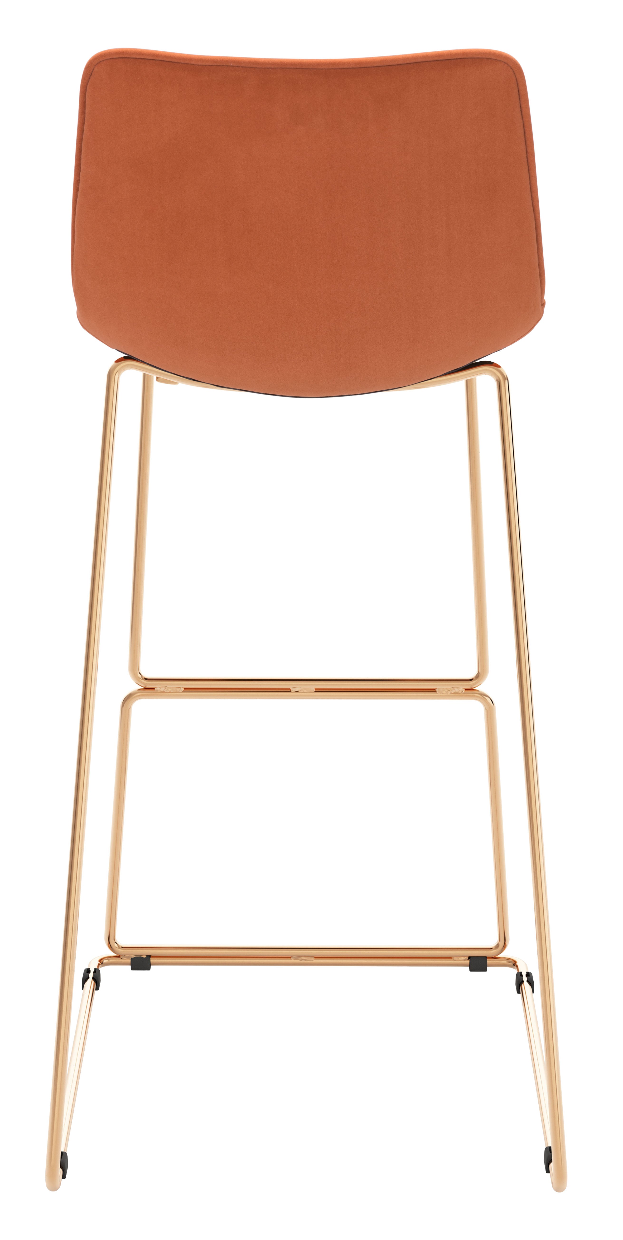 Adele Barstool (Set of 2) Orange & Gold