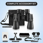 Waterproof, anti-fog binoculars shown outdoors in rainy conditions
