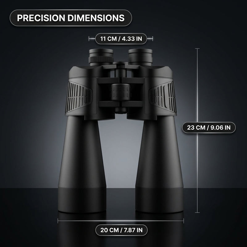 Waterproof, anti-fog binoculars shown outdoors in rainy conditions