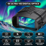 Waterproof, anti-fog binoculars shown outdoors in rainy conditions