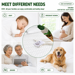 Close-up detail of the honeycomb quilting and soft fill inside the mattress protector