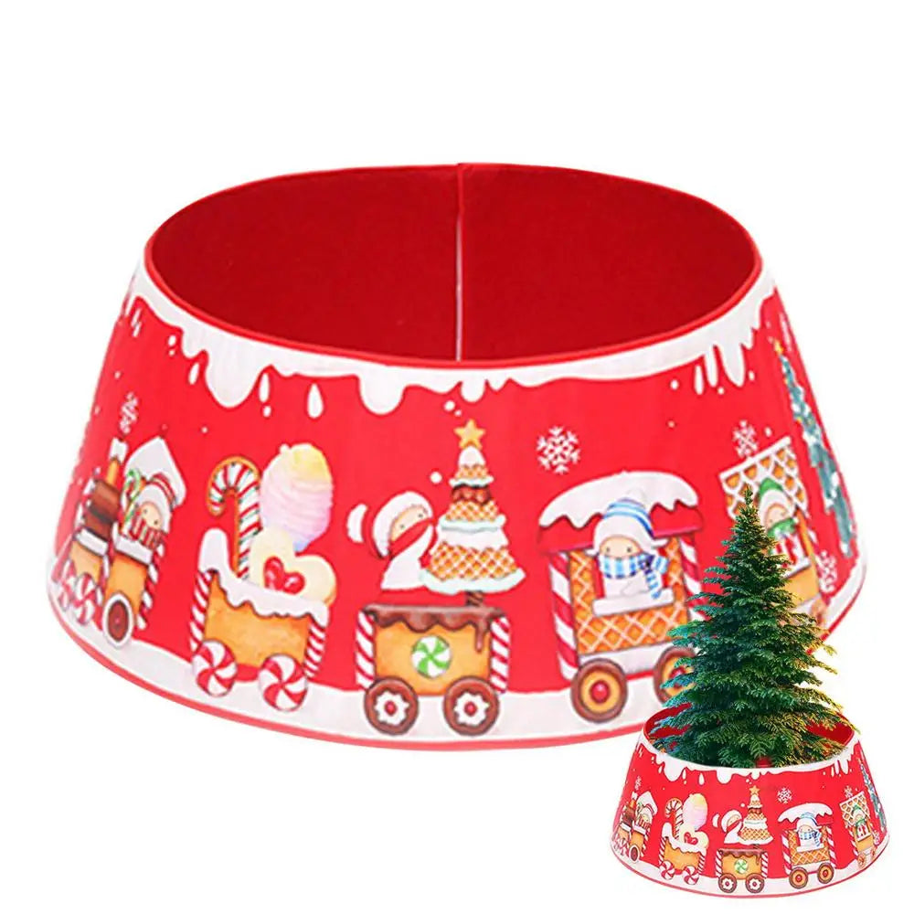 Christmas Tree Stand Cover 22Inch Round Tree Floor Mat Shimmer Tree Cover Mat Sequin Glitter Tree Skirts Vintage Tree Cover
