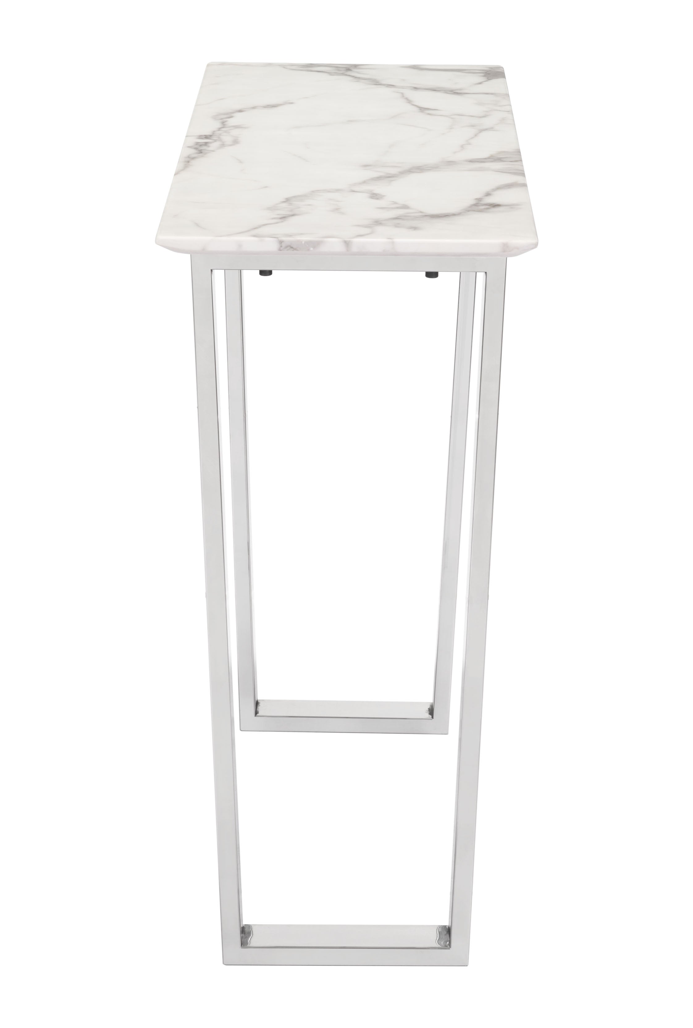 Atlas Console Table White & Silver