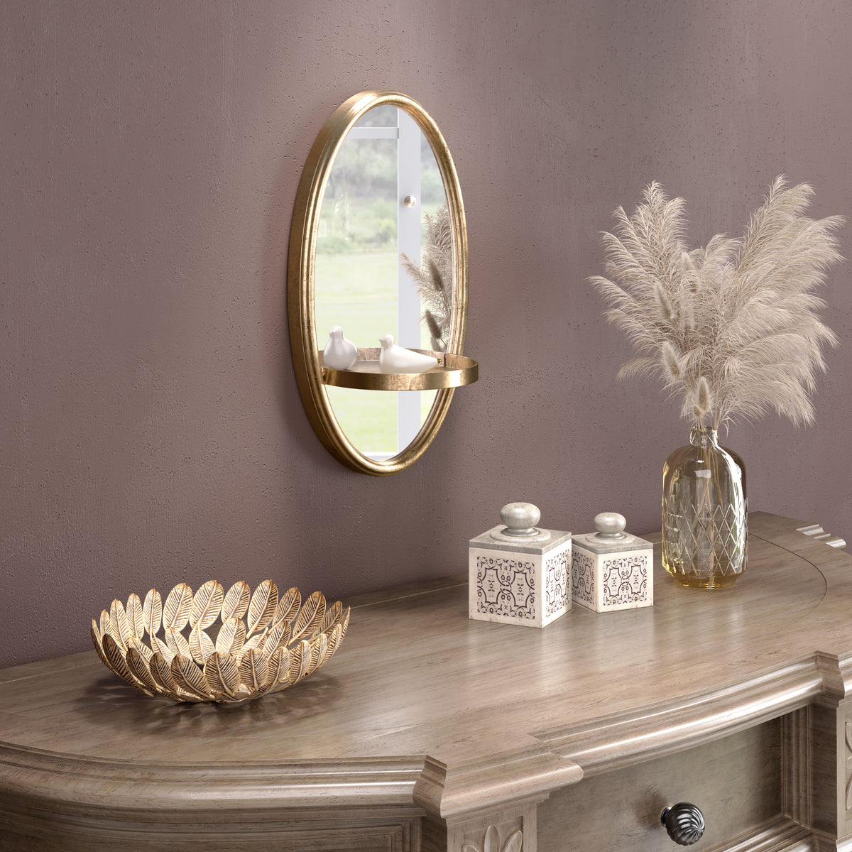 Ogee Mirror Antique Bronze