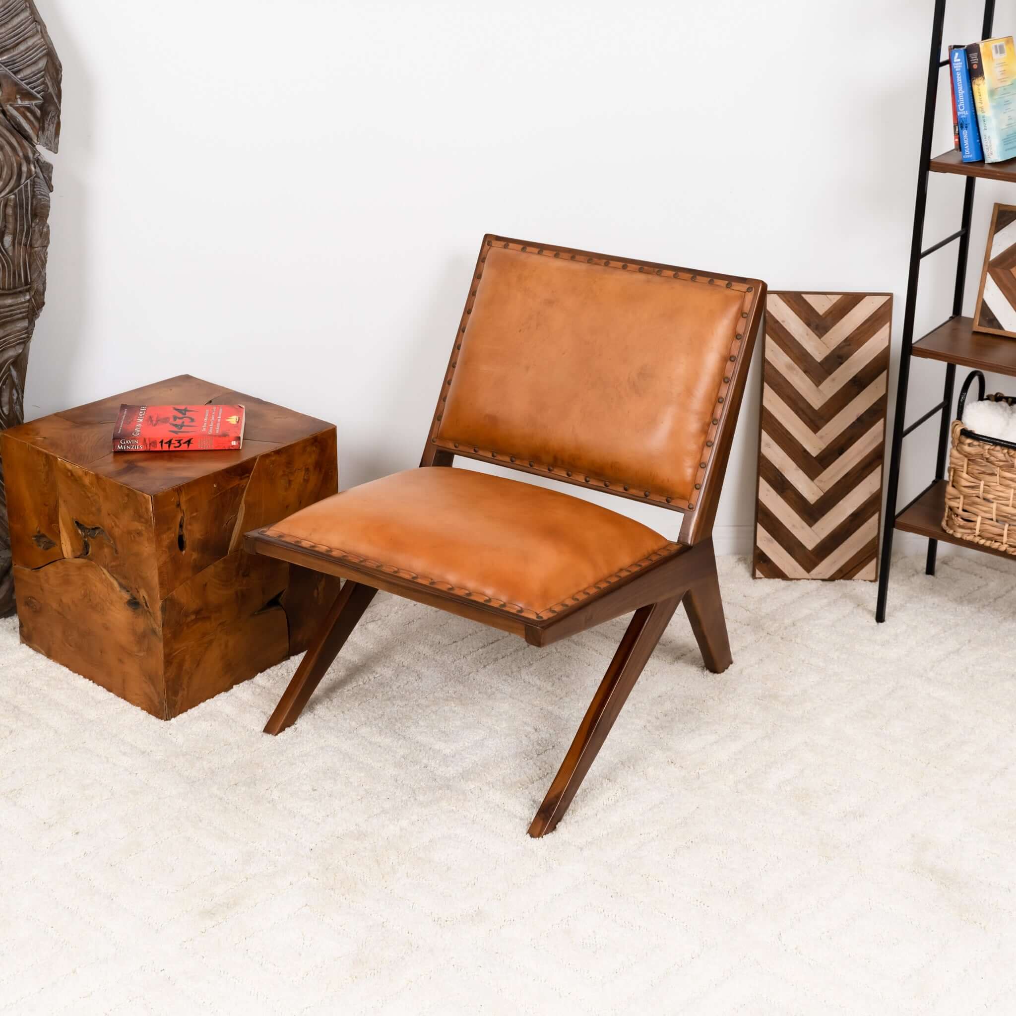 Colin Tan Leather Lounge Chair