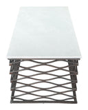 Duchess Coffee Table White & Antique Bronze