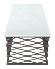 Duchess Coffee Table White & Antique Bronze