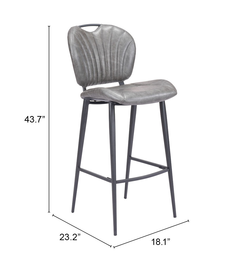 Terrence Barstool Vintage Gray